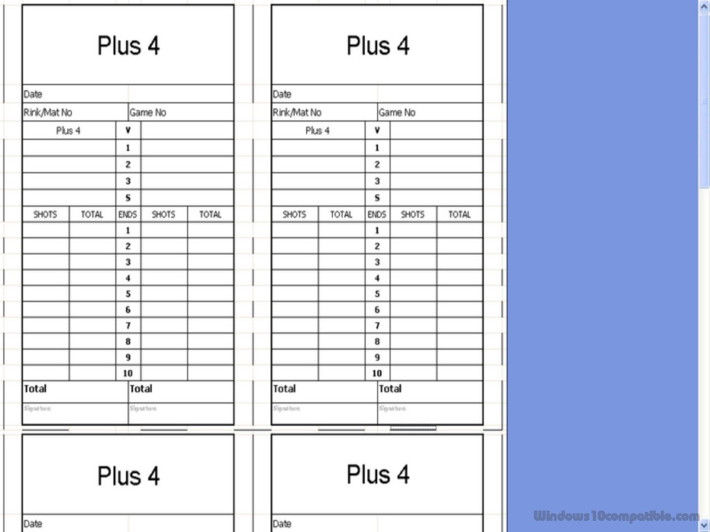 Bowls Score Cards 2.22 Free download